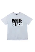 fame-stoned  Unisex Beyaz Off White Black Baskılı T-shirt thumbnail 1
