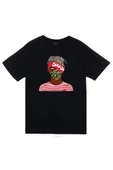 fame-stoned  Unisex Siyah Astraworld Travis Scott Baskılı T-shirt thumbnail 1