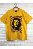 fame-stoned  Che Guevara Baskılı Unisex %100 Pamuk Sarı T-shirt - 1