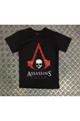 fame-stoned  Unisex Siyah Assassın's Creed Baskılı T-shirt thumbnail 1