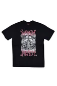 fame-stoned Napalm Death Baskılı Unisex %100 Pamuk Siyah T-shirt - 1