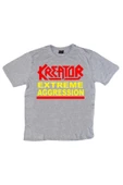 fame-stoned  Kreatör Baskılı Unisex %100 Pamuk Gri T-shirt - 1