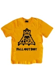 fame-stoned  Fall Out Boy Baskılı Unisex %100 Pamuk Sarı T-shirt thumbnail 1