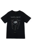 fame-stoned Lamb Of God Baskılı Unisex %100 Pamuk Siyah T-shirt thumbnail 1