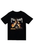 fame-stoned  Manowar Baskılı Unisex %100 Pamuk Siyah T-shirt thumbnail 1