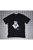 fame-stoned  Scarface Baskılı Unisex %100 Pamuk Siyah T-shirt thumbnail 1