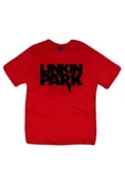 fame-stoned  Linkin Park Baskılı Unisex %100 Pamuk Gri T-shirt thumbnail 3
