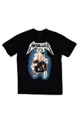 fame-stoned  Metallica Baskılı Unisex %100 Pamuk Siyah T-shirt thumbnail 1