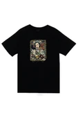 fame-stoned Marilyn Manson Baskılı Unisex %100 Pamuk Siyah T-shirt - 1
