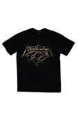 fame-stoned  Metallica Baskılı Unisex %100 Pamuk Siyah T-shirt thumbnail 1