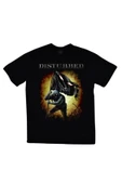 fame-stoned  Disturbed Baskılı Unisex %100 Pamuk Siyah T-shirt thumbnail 1