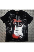 fame-stoned  Fender Baskılı Unisex %100 Pamuk Siyah T-shirt thumbnail 1