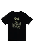 fame-stoned Ghost Baskılı Unisex %100 Pamuk Siyah T-shirt thumbnail 1