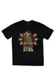 fame-stoned  Erkek Siyah Asilay Dying Baskılı T-Shirt thumbnail 1
