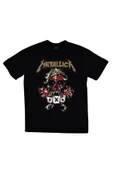 fame-stoned  Metallica Baskılı Unisex %100 Pamuk Siyah T-shirt thumbnail 1
