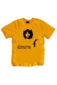 fame-stoned  The Doors Baskılı Unisex %100 Pamuk Sarı T-shirt thumbnail 1