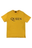 fame-stoned  Queen Baskılı Unisex %100 Pamuk Sarı T-shirt thumbnail 1