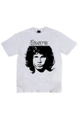 fame-stoned  The Doors Baskılı Unisex %100 Pamuk Beyaz T-shirt thumbnail 1