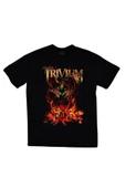 fame-stoned  Trivium Baskılı Unisex %100 Pamuk Siyah T-shirt thumbnail 1