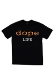 fame-stoned  Erkek Siyah Dope The Band Baskılı T-Shirt - 1