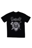 fame-stoned  Erkek Siyah Ensiferum Baskılı T-Shirt - 1