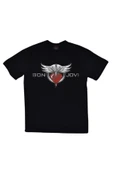 fame-stoned  Bon Jovi Baskılı Unisex %100 Pamuk Siyah T-shirt thumbnail 1