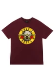 fame-stoned  Guns N Roses Baskılı Unisex %100 Pamuk Bordo T-shirt thumbnail 1
