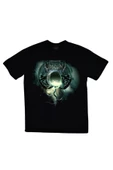 fame-stoned Obscura Baskılı Unisex %100 Pamuk Siyah T-shirt thumbnail 1