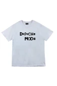 fame-stoned  Depeche Mode Baskılı Unisex %100 Pamuk Beyaz T-shirt thumbnail 1
