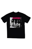 fame-stoned  Unisex Siyah Ramones Baskılı T-shirt thumbnail 1