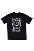 fame-stoned  Napalm Death Baskılı Unisex %100 Pamuk Siyah T-shirt - 1