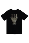 fame-stoned  Watain Baskılı Unisex %100 Pamuk Siyah T-shirt - 1