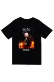 fame-stoned Marilyn Manson Baskılı Unisex %100 Pamuk Siyah T-shirt thumbnail 1