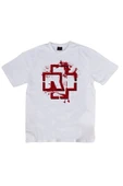 fame-stoned  Rammstein Baskılı Unisex %100 Pamuk Beyaz T-shirt thumbnail 1