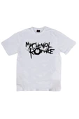 fame-stoned My Chemical Romance Baskılı Unisex %100 Pamuk Beyaz T-shirt thumbnail 1