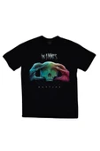 fame-stoned  In Flames Baskılı Unisex %100 Pamuk Siyah T-shirt thumbnail 1