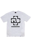 fame-stoned  Rammstein Baskılı Unisex %100 Pamuk Beyaz T-shirt - 1