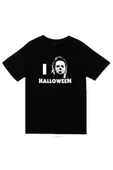 fame-stoned Halloween Baskılı Unisex %100 Pamuk Siyah T-shirt thumbnail 1