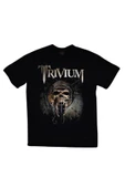 fame-stoned  Erkek Siyah Trivium Baskılı T-Shirt thumbnail 1