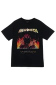 fame-stoned Helloween Baskılı Unisex %100 Pamuk Siyah T-shirt thumbnail 1