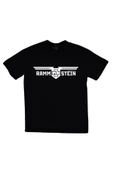 fame-stoned  Rammstein Baskılı Unisex %100 Pamuk Siyah T-shirt thumbnail 1