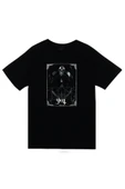fame-stoned Ghost Baskılı Unisex %100 Pamuk Siyah T-shirt thumbnail 1