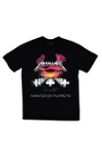 fame-stoned  Metallica Baskılı Unisex %100 Pamuk Siyah T-shirt thumbnail 1