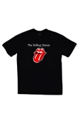fame-stoned  Unisex Siyah The Rolling Stones Baskılı T-shirt thumbnail 1