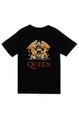 fame-stoned Queen Baskılı Unisex %100 Pamuk Siyah T-shirt thumbnail 1