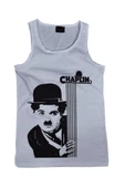 fame-stoned Charlie Chaplin Baskılı Sıfır Kol T-shirt thumbnail 1