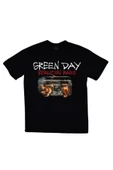 fame-stoned  Green Day Baskılı Unisex %100 Pamuk Siyah T-shirt thumbnail 1