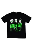 fame-stoned  Green Day Baskılı Unisex %100 Pamuk Siyah T-shirt thumbnail 1