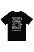 fame-stoned  Pink Floyd Baskılı Unisex %100 Pamuk Siyah T-shirt thumbnail 1