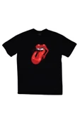 fame-stoned  The Rolling Stones Baskılı Unisex %100 Pamuk Siyah T-shirt thumbnail 1